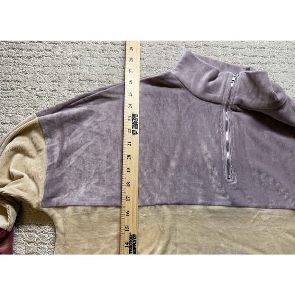 Staccato Pullover Sweater Womens Large Multicolor Striped L/S Casual 1/4 ZIP - Picture 6 of 7